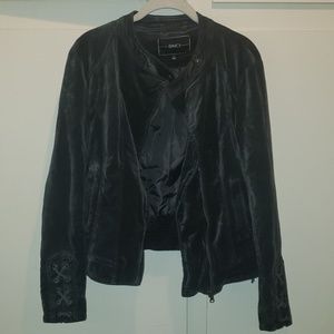 Velvet moto jacket